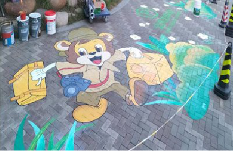 三都夏季画地面彩绘会遇到的问题