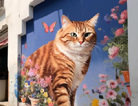 三都自己绘制有个性的手绘墙