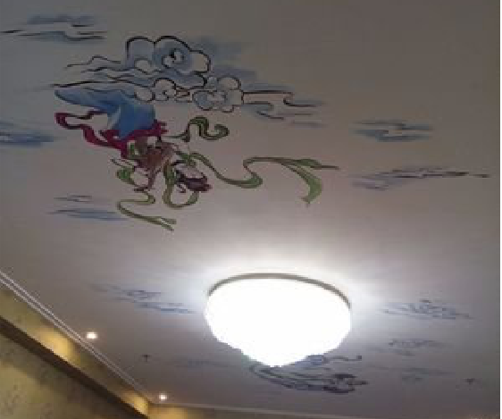 三都如何快速绘制天花板上的手绘墙？