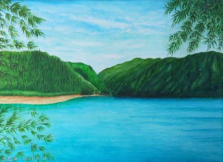 三都在墙绘中，如何绘画绿水青山？