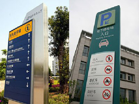 三都导向标识的设计作用。