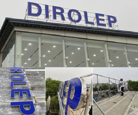 三都楼顶发光字安装的注意事项。